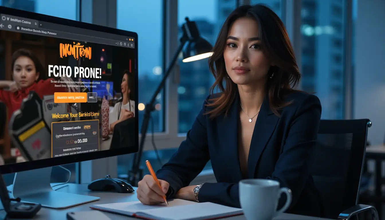 Ignition Casino Australia welcome and bankroll dashboard in browser